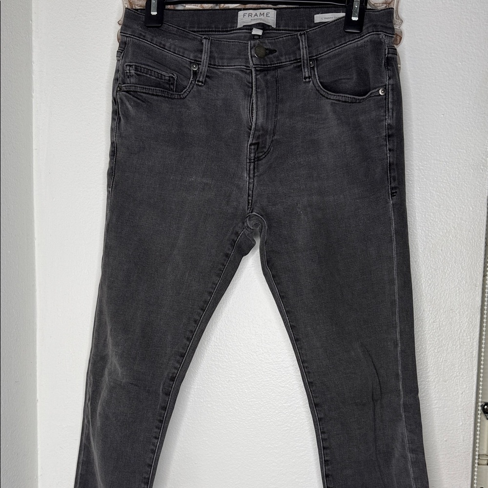 Frame Denim women black Washed Charcoal Skinny Jeans size 29 - Picture 2 of 11